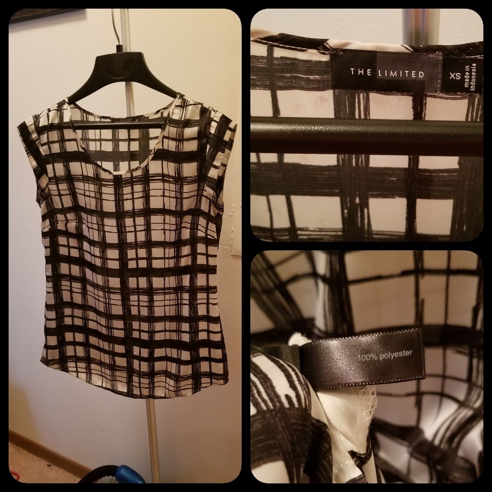 Black and white patterned top